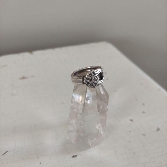 Silverware Ring, Inscribed "Eternally Yours" Size 5 - Picture 3 of 10